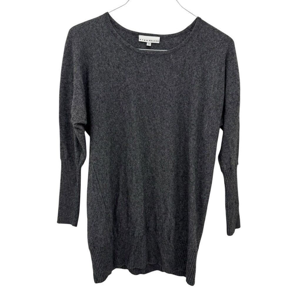 Bryn Walker Wool Blend Sweater Size Small Gray Tunic Crewneck